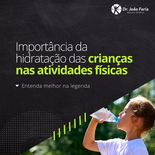 importância da hidratação das crianças nas atividades físicas