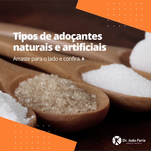 Tipos de adoçantes naturais e artificiais