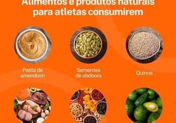 Alimentos e produtos naturais para atletas consumirem