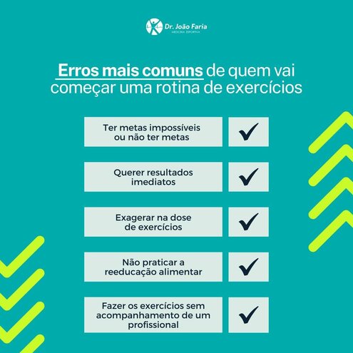 Erros mais comuns de quem vai começar uma rotina de exercícios