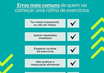 Erros mais comuns de quem vai começar uma rotina de exercícios