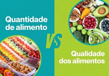 Quantidade de alimento VS Qualidade dos alimentos