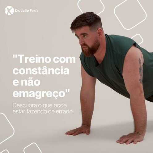 Treino com constância e não emagreço