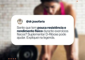 Sente que tem pouca resistência e rendimento físico durante exercícios físicos? Suplemenetar D-Ribose pode ajudar. Expliquei na legenda.