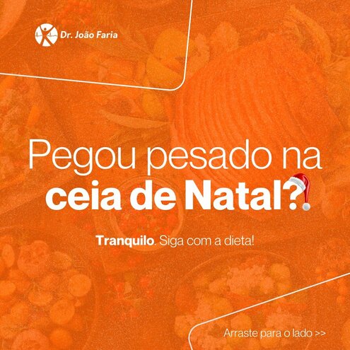 Pegou pesado na ceia de Natal? TRanquilo. Siga com a dieta!