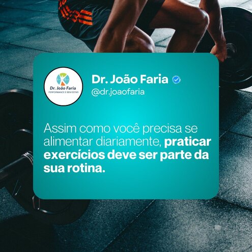 Assim como você precisa se alimentar diariamente, praticar exercícios deve ser parte da sua rotina