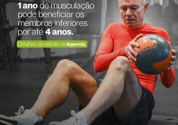 1 ano de musculação pode beneficiar os membros inferiores por até 4 anos