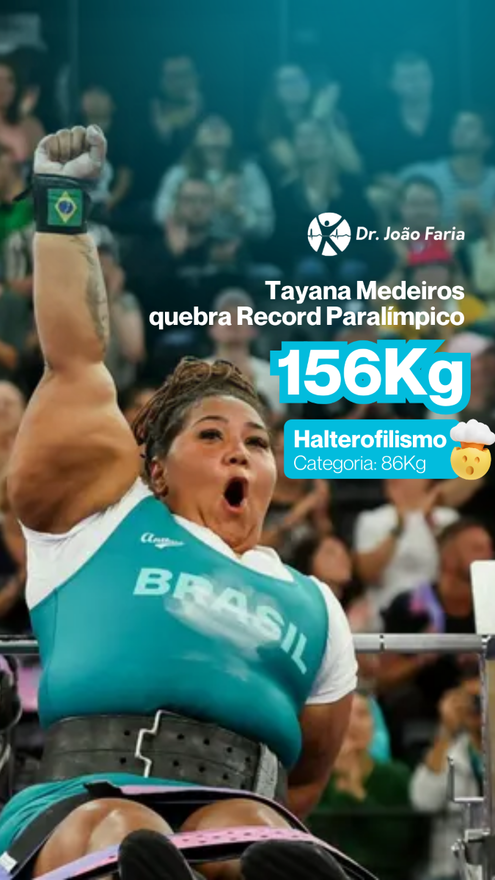 Tayana Medeiros quebra Record Paralímpico - 156 kg