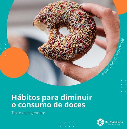 Hábitos para diminuir o consumo de doces