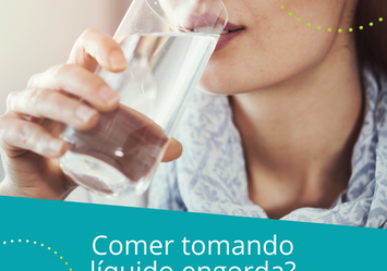 Comer tomando líquido engorda?